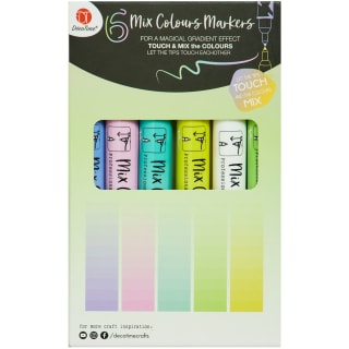 Mixed Colour Markers 6pk - Pastels
