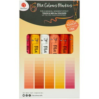 Mixed Colour Markers 6pk - Orange