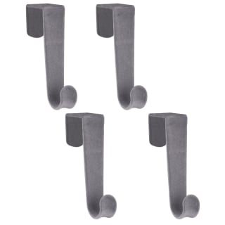 Velvet Overdoor Hooks 4pk - Grey