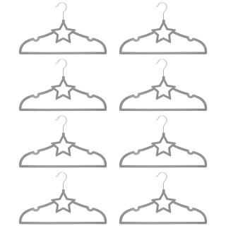 Velvet Star Shaped Hangers 8pk - Grey