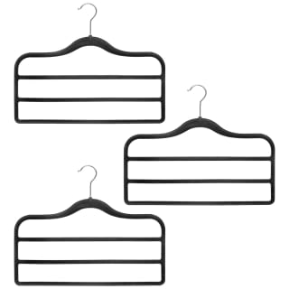 Velvet Trouser Hangers 3pk - Black