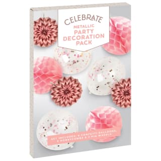 Metallic Hanging Party Decoration Pack 12pc