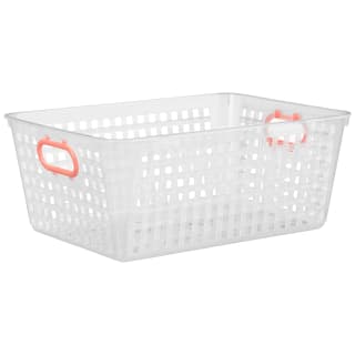 Simply Kids Plastic Storage Basket - Coral