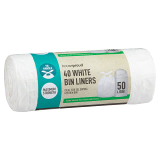House Proud White Bin Liners 40pk