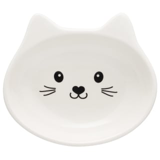 Perfect Paws Ceramic Cat Bowls - White