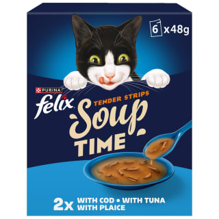 Felix Soup Time Tender Strips Cat Food 6 x 48g - Fish
