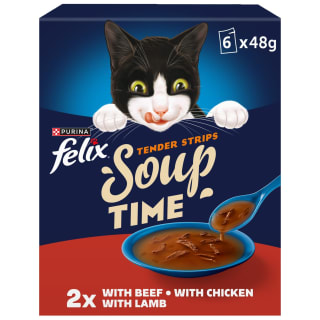 Felix Soup Time Tender Strips Cat Food 6 x 48g