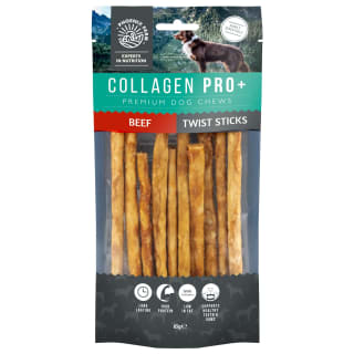 Collagen Pro+ Dog Chews 10pk - Beef Twist Sticks