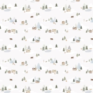 Neutral Christmas Wrapping Paper 8m - Woodland