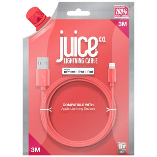 Juice Lightning Cable 3m - Coral