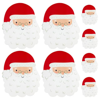 Christmas Placemat & Coaster Set 8pcs - Santa