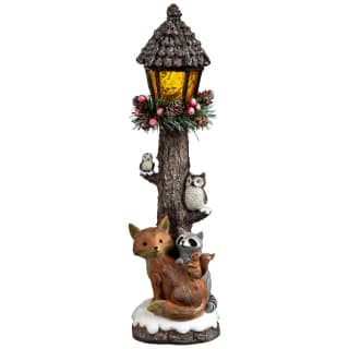 Light Up Woodland Lamp Post - Fox