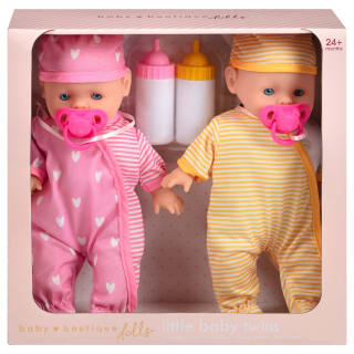 Baby Boutique Dolls Little Baby Twins - Pink & Yellow