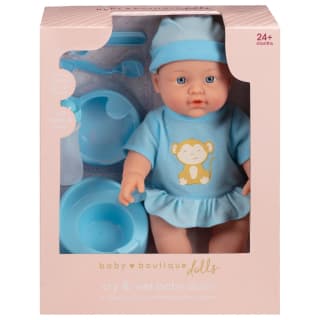 Deluxe Cry & Wet Doll Blue Monkey