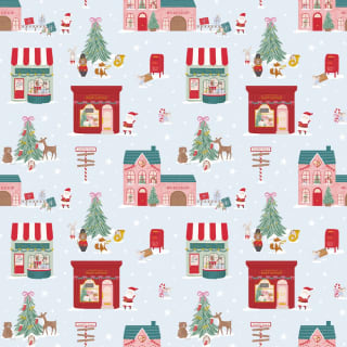 Extra Wide Wrapping Paper 5m - Houses