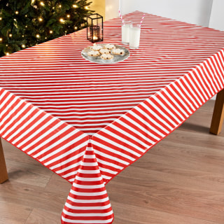 Wipe Clean Christmas Tablecloth - Stripey