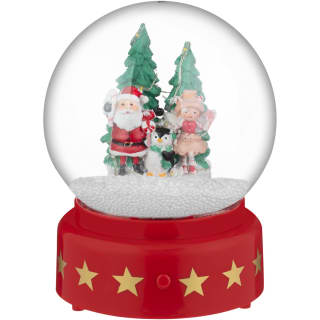 Musical Snow Globe - Santa with Fairy