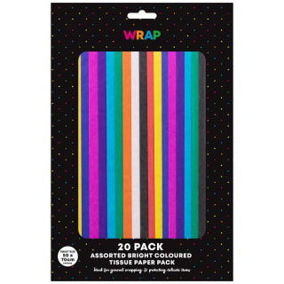 Wrap Assorted Bright Colour Tissue Paper 12pk