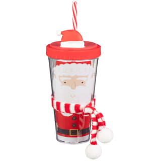 Christmas Cup with Scarf -  Santa