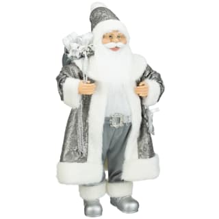 Sequin Santa 60cm - Silver