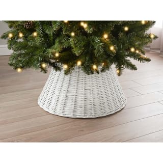 Wicker Christmas Tree Skirt 65cm - White