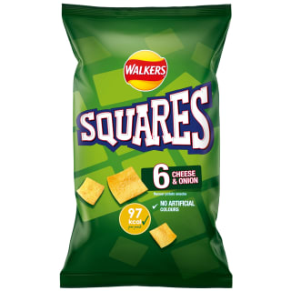 Walkers Squares 6pk - Cheese & Onion