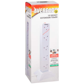 Eveready 10 Socket Surge Protected Extension Tower