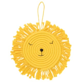 Woven Animals Hanging Plaque - Lion
