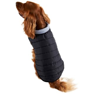 Small Reversible Dog Puffa - Black & Grey