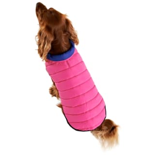 Medium Reversible Dog Puffa - Pink & Blue