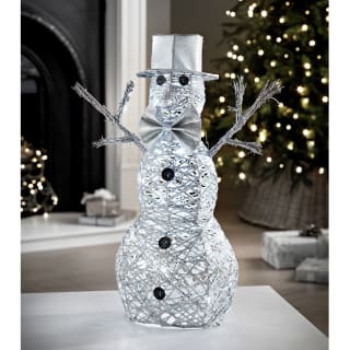 Light Up Glitter Snowman Decoration