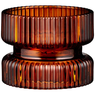 Glass Pillar Tealight Holder - Amber