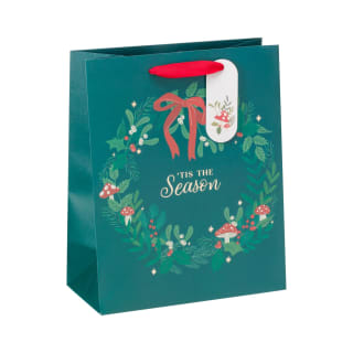 Festive Folklore Large Gift Bag - Wreath