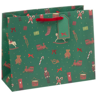 Timeless Traditions Shopper Gift Bag - Green
