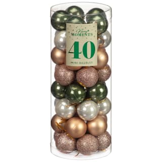 Merry Moments Festive Nature Mini Baubles 40pk