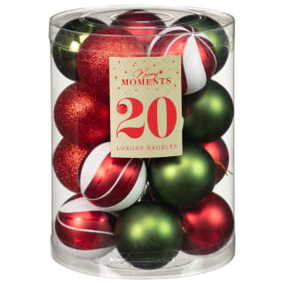 Merry Moments Luxury Baubles 20pk