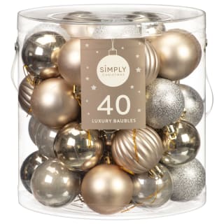 Simply Christmas Baubles 40pk