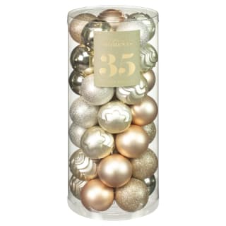 Merry Moments Luxury Baubles 35pk - Champagne