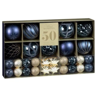 Merry Moments Luxury Tree Decorations 50pk - Midnight