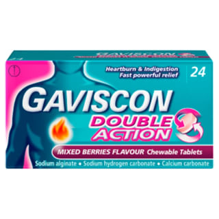 Gaviscon Double Action Chewable Tablets 24pk - Mixed Berries