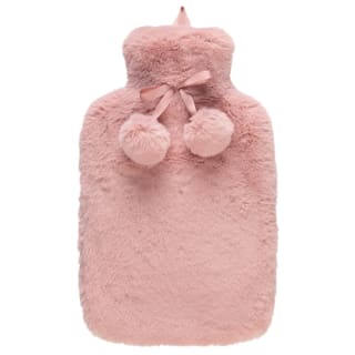 Fur Hot Water Bottle 1.7L - Blush Pink