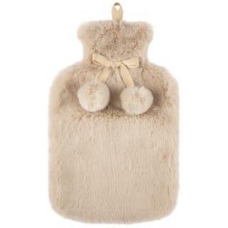 Fur Hot Water Bottle 1.7L - Cream