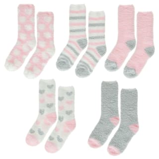 Girls Cosy Socks 5pk - Pastel