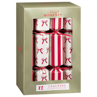 Merry Moments Christmas Crackers 12 x 11&quot; - Bows & Stripes