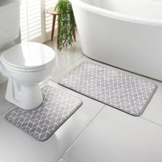 Supersoft 2 Piece Bathmat Set - Geometric
