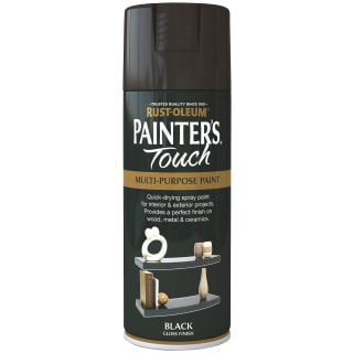 Rust-Oleum Painter's Touch Spray Paint Gloss Black 400ml
