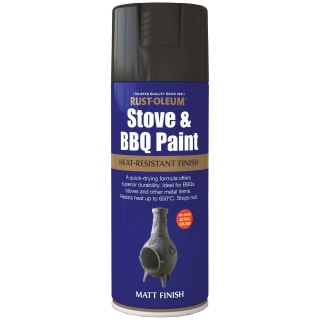 Rust-Oleum Stove & BBQ Spray Paint Matt Black 400ml