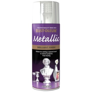 Rust-Oleum Brilliant Finish Metallic Spray Paint 400ml - Chrome