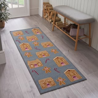 Gingerbread Printed Washable Runner 57 x 150cm