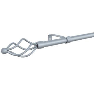 Small Silver Twist Curtain Pole 122-213cm